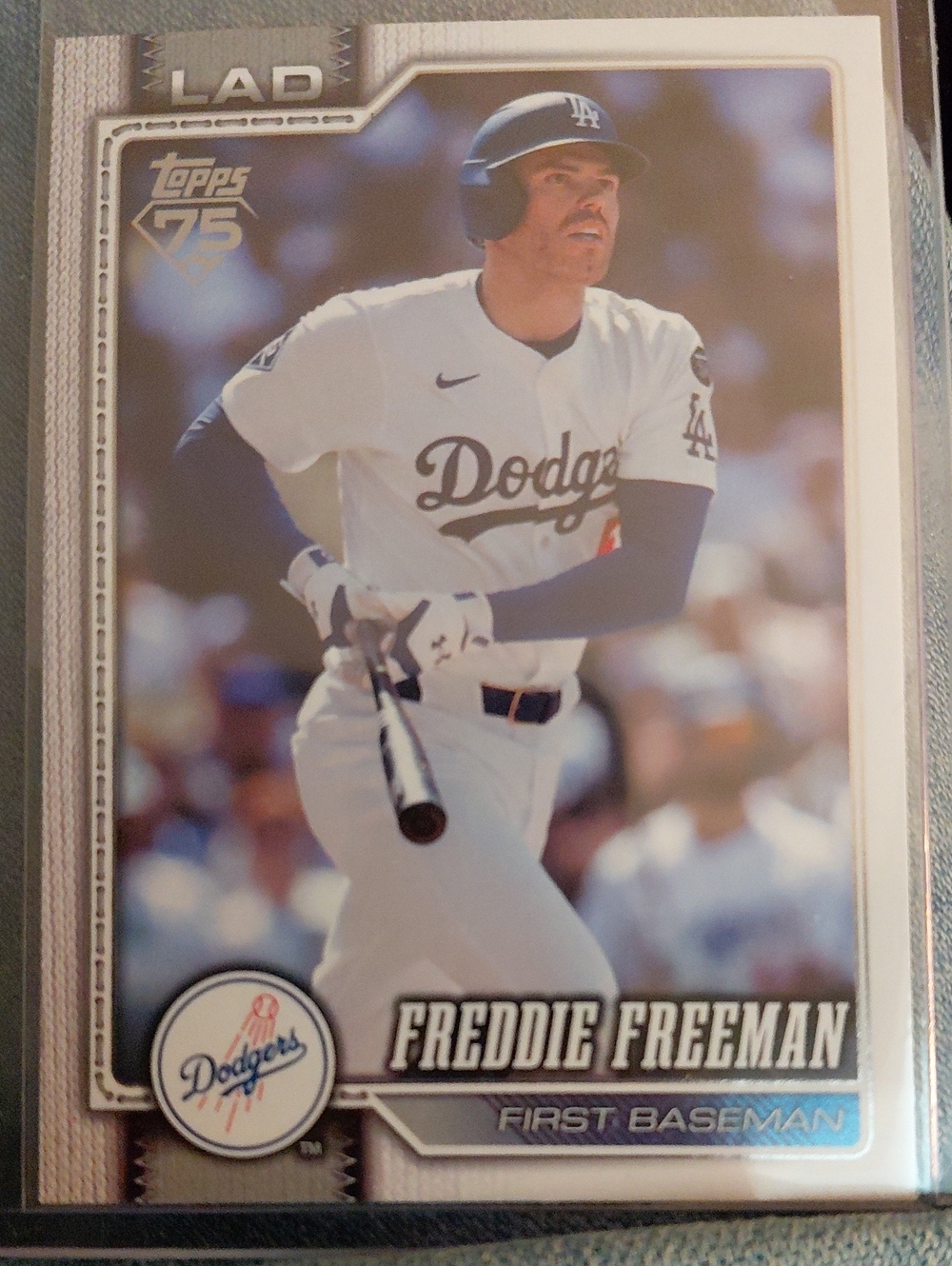 Topps Freddie Freeman Dodgers Baseball Card - White/Blue